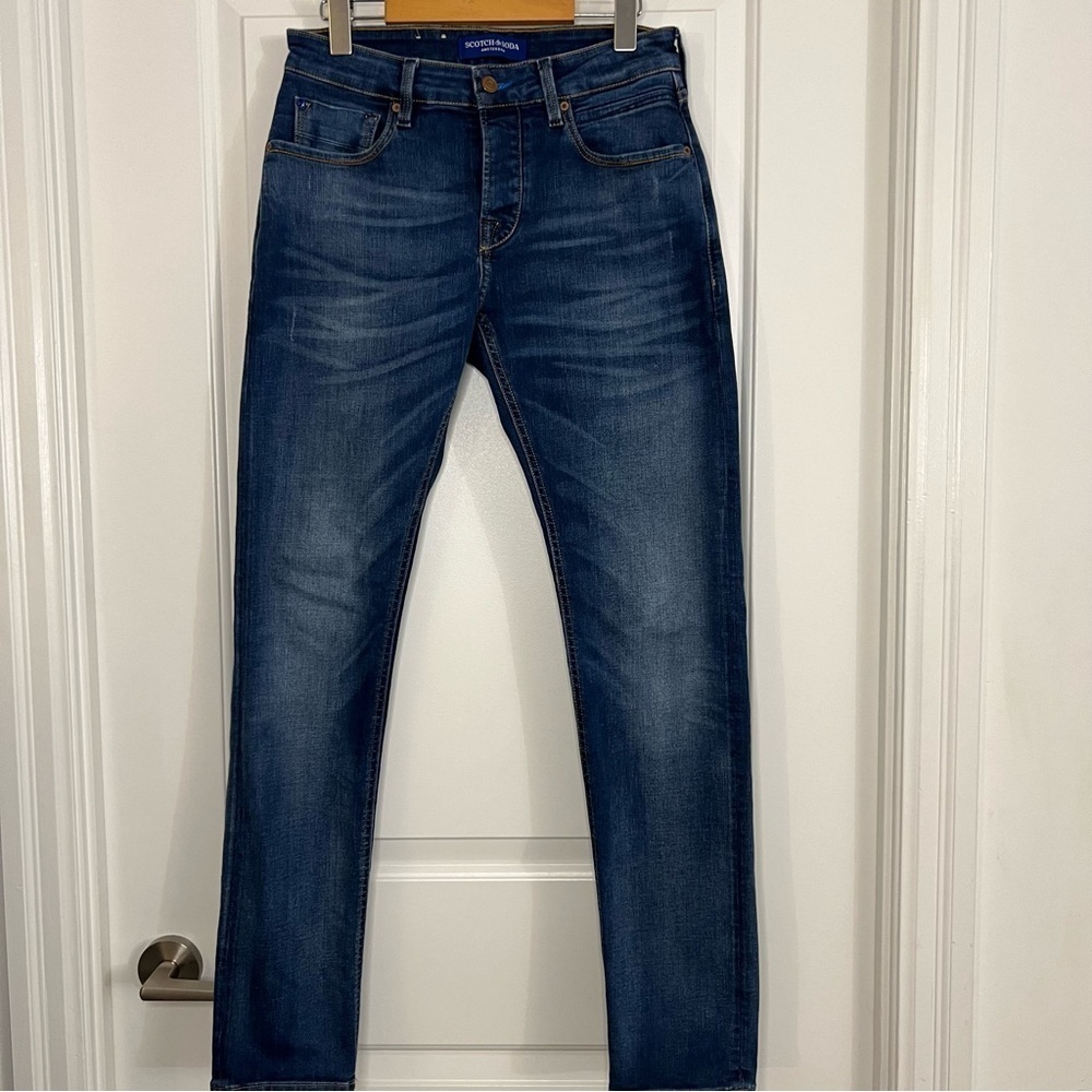 SCOTCH & SODA-RALSTON 455 NEW SLIM FIT MENS  JEANS STRETCH DEEP BLUE